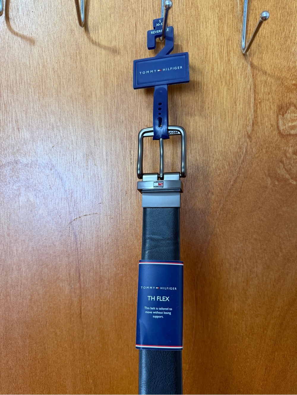 Tommy Hilfiger Navy Reversible Belt Tag with Logo